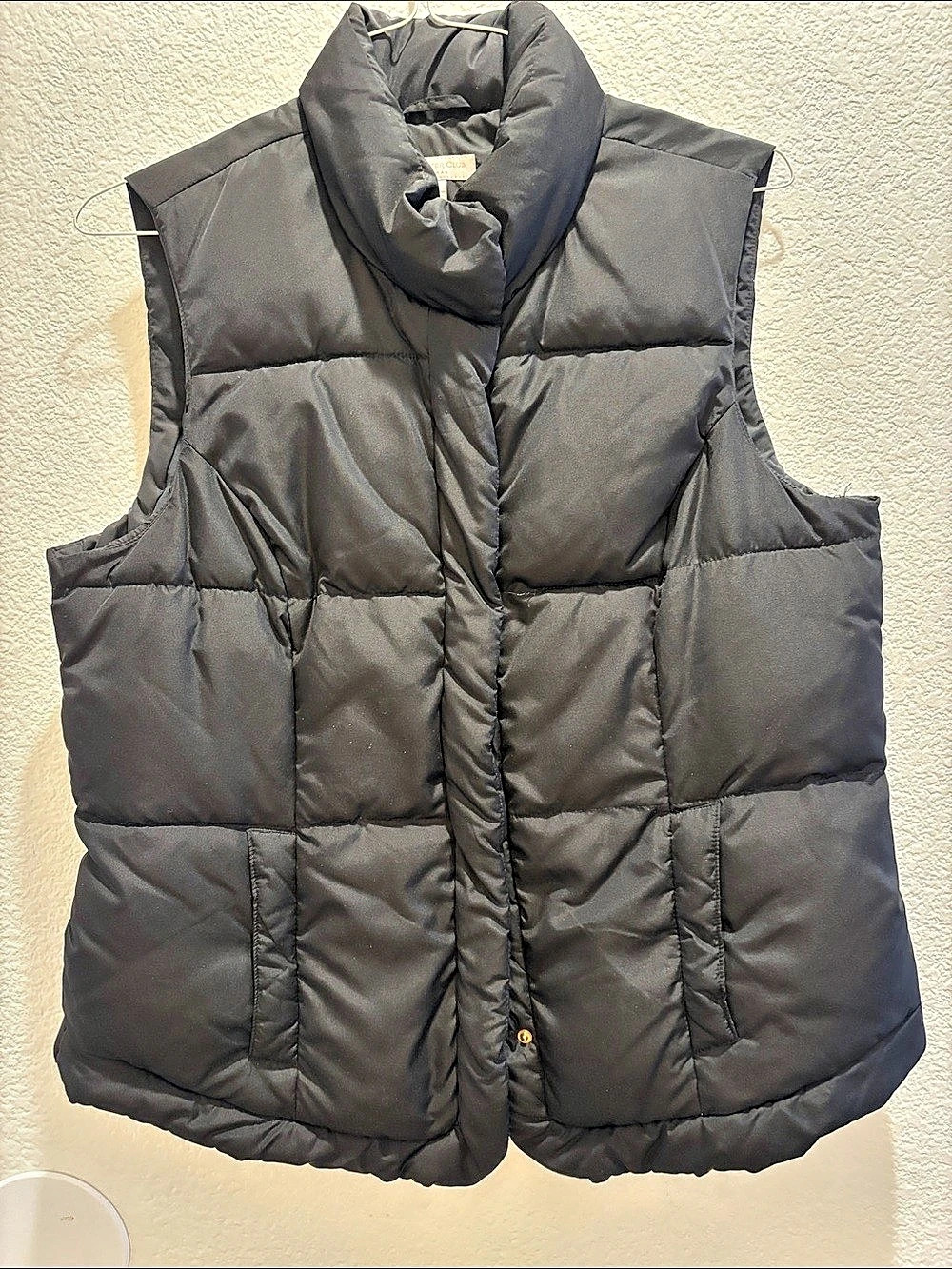 Charter Club Women's Black Puffer Vest Size XL
